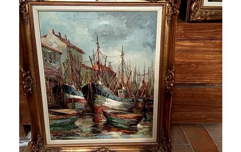 HUILE SUR TOILE MARINE SIGNE MEES