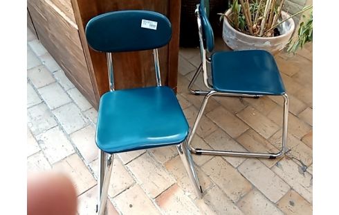 CHAISE D'ECOLE PVC TURQUOISE MELSUA LA PIECE