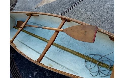 CANOE ROCCA + PAGAYE POLYESTER ET BOIS