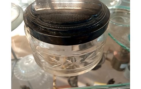 BOITE VERRE/METAL ARGENTE