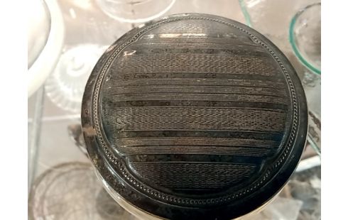 BOITE VERRE/METAL ARGENTE