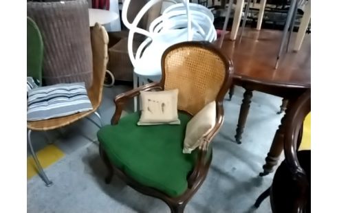 FAUTEUIL CANNAGE VERT
