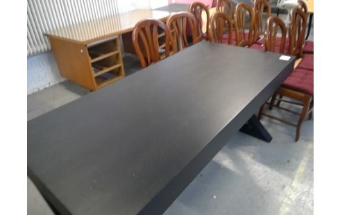 BUREAU GRAND MODELE 3 TIROIRS NOIR STYLE ANNEE 8