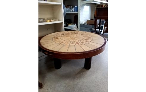 TABLE BASSE CÉRAMIQUE CAPRON NON SIGNÉE