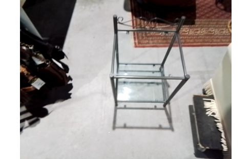 TABLETTE MÉTAL ET VERRE