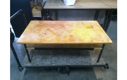 TABLE BASSE PIERRE DE LAVE EMAILLE BERNARD BUFFAT SIGNÉ