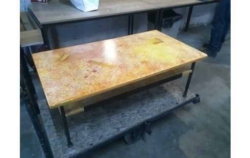 TABLE BASSE PIERRE DE LAVE EMAILLE BERNARD BUFFAT SIGNÉ