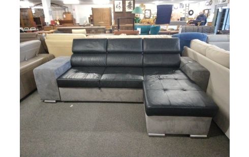 SALON D'ANGLE NOIR ET GRIS