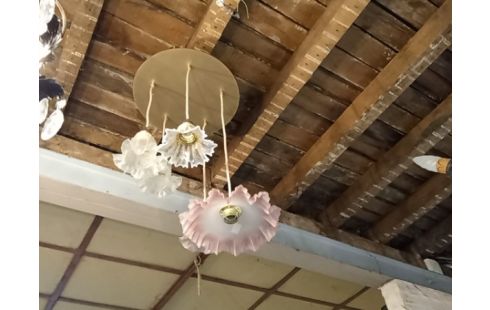 LUSTRE CUSTOM BOBECHES ANCIENNES
