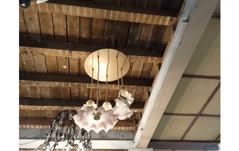 LUSTRE CUSTOM BOBECHES ANCIENNES