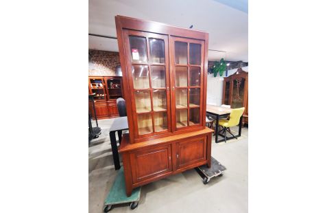 BIBLIOTHEQUE VITREE ANNÉE 40 + CLÉ