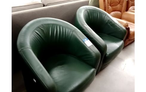 FAUTEUIL CLUB CUIR VERT