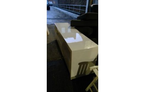 MEUBLE TV LAQUE BLANC