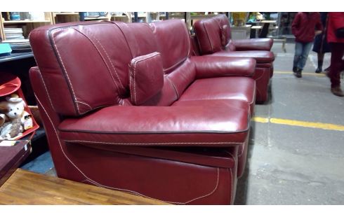 SALON CUIR 3+2 CUIR ITALIEN