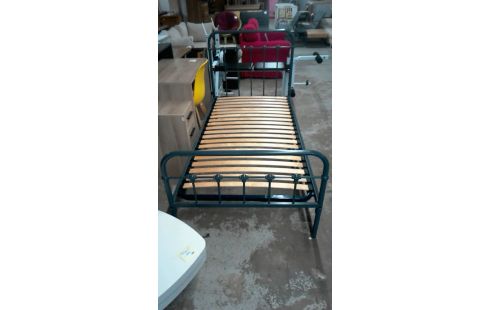 BETT METALL GRAU MIT 90X190