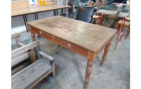 TABLE BUREAU BOIS 2 TIROIRS