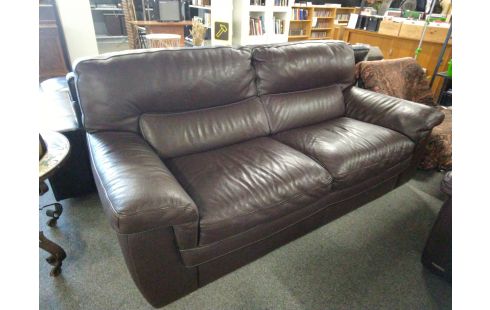 CANAPE CUIR CHOCOLAT