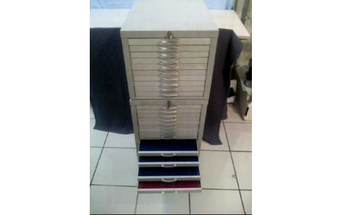 MÜNZSCHRANK METALL 2-TLG 30-SCHUBLADEN