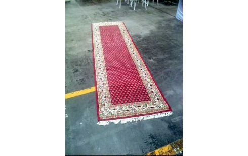 TEPPICH LÄUFER ROT-BEIGE ORIENTALISCH