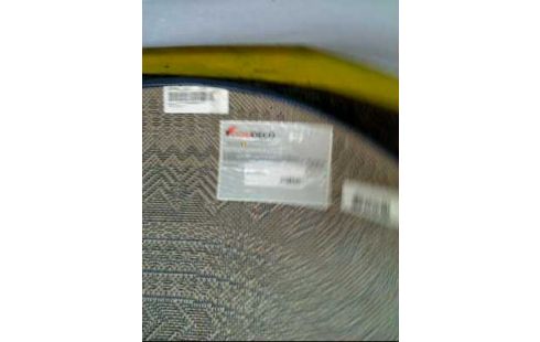 TEPPICH RUND BLAU WEISS GEMUSTERT