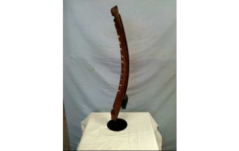 DEKO MIT LICHT HOLZBOGEN METALLFUSS