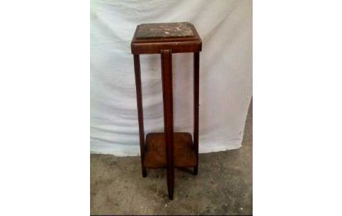 BLUMENTISCH HOLZ DUNKEL 2-EBEN. MARMOR