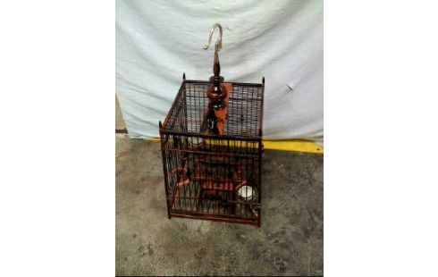 VOGELKÄFIG EDELHOLZ ANTIK THAILAND