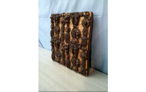 WANDBILD STEIN BRAUN GOLDF. ABSTRAKT