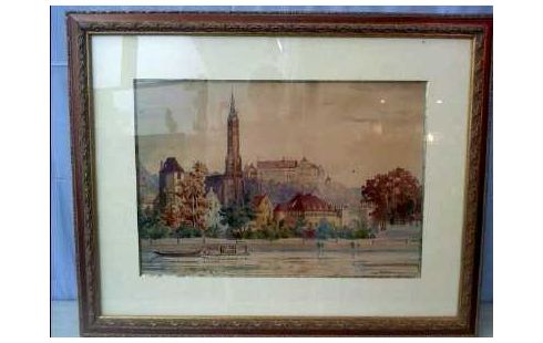 AQUARELL I.R. LANDSHUT <RUDOLF.SCHEIBENZUBER>