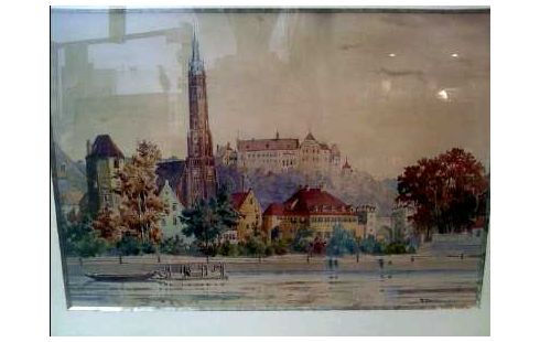 AQUARELL I.R. LANDSHUT <RUDOLF.SCHEIBENZUBER>