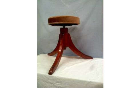 KLAVIERHOCKER RUND POLSTER STOFF