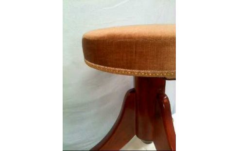 KLAVIERHOCKER RUND POLSTER STOFF