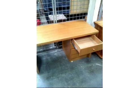 SCHREIBTISCH HOLZ HELL 4 SCHUBLADEN