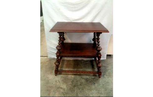 BEISTELLTISCH 2-EBENEN EICHE DUNKEL