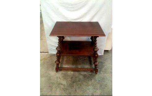 BEISTELLTISCH 2-EBENEN EICHE DUNKEL