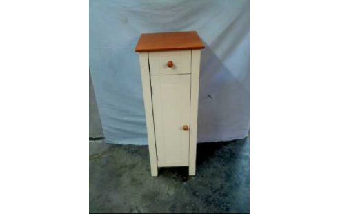 BADEZIMMERSCHRANK HOLZ HELL/WEIß 1-TÜR 1-SCH