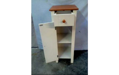 BADEZIMMERSCHRANK HOLZ HELL/WEIß 1-TÜR 1-SCH