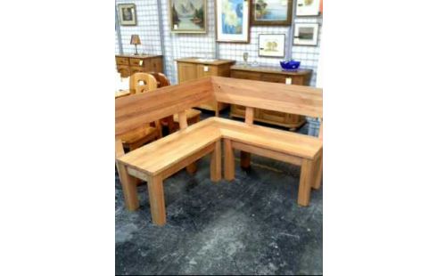 ECKBANK HOLZ WILDBUCHE MIT RÜCKENLEHNE A51