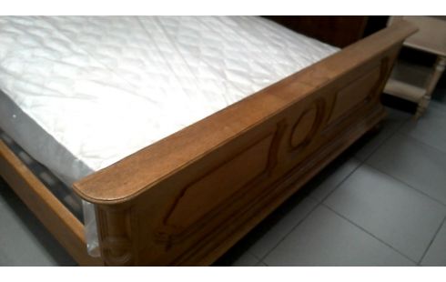 BETT 140X200 MET, , MATRATZE RUSTIKAL MASSIV EICHE