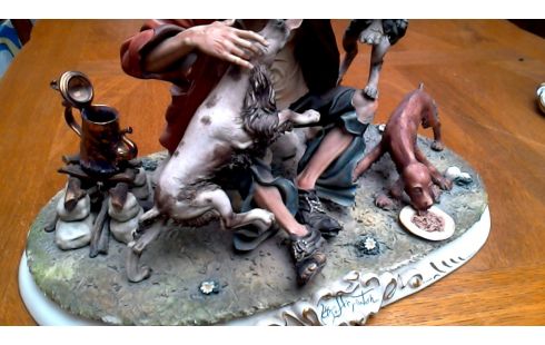 STATUE CAPO DI MONTE MANN MET PORZELLAN