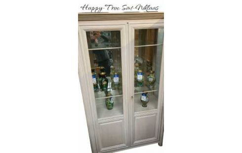 VITRINEKAST CERUSE 2 DEUREN GESLEPEN GLAS
