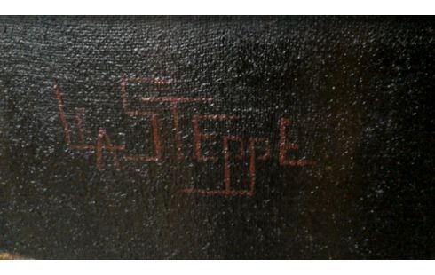 PEINTURE, , NATURE MORTE GRAND, , CADRE DORE DEDICACE