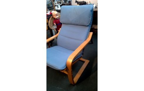 SILLA IKEA, , MADERA AZUL TEJIDO