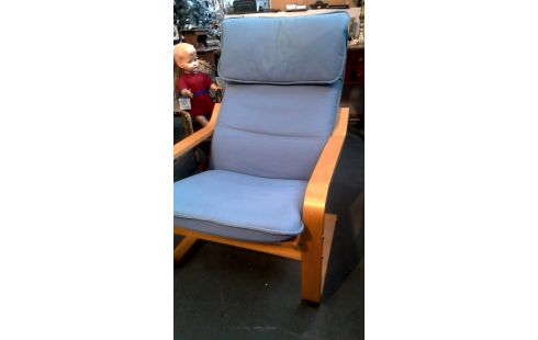 SILLA IKEA, , MADERA AZUL TEJIDO