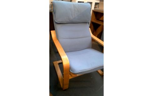 SILLA IKEA, , MADERA AZUL TEJIDO