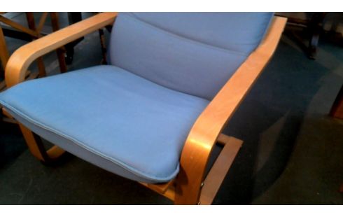 SILLA IKEA, , MADERA AZUL TEJIDO