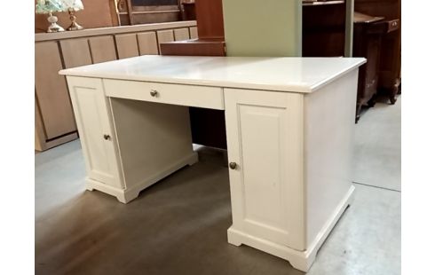 BUREAU IKEA BLANC 2 PORTES  1 TIROIR