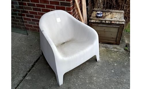FAUTEUIL de jardin pvc design gris