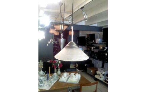 PENDELLEUCHTE SILBER WEISS MIT-GEWICHT