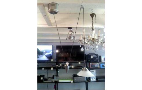 PENDELLEUCHTE SILBER WEISS MIT-GEWICHT